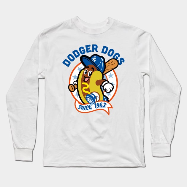 Dodger Dogs Slugger Long Sleeve T-Shirt by ElRyeShop